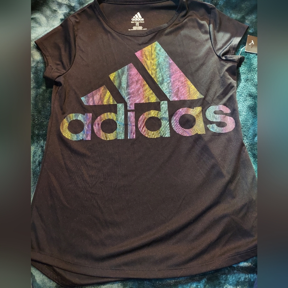 NWT Adidas Girls Short Sleeve Shirt